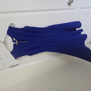Elegant Blue Sleeveless Dress
